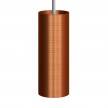 Závěsná lampa s textilním kabelem, stínidlem Tub-E14 a kovovými detaily – Vyrobeno v Itálii