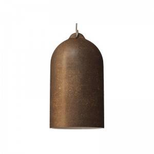 Závěsná lampa s textilním kabelem a keramickým stínidlem Zvon XL – Vyrobeno v Itálii