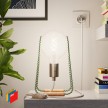 Kovová stolní lampa Taché s textilním kabelem, vypínačem a dvoupólovou zástrčkou