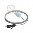 Eiva Snake Pastel, přenosná venkovní lampa, 5 m textilní kabel, vodě odolná objímka IP65 a zástrčka