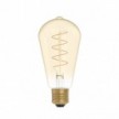 LED zlatá žárovka C04, řada Carbon, stočené spirálové vlákno, Edison ST64 4W E27 stmívatelná 1800K