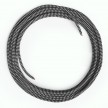 LAN - Síťový textilní kabel - Cat 5e - bez konektoru, umělý hedváb, Cik - Cak, RZ04 Černý