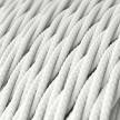 Splétaný hedvábný textilní elektrický kabel, TM01 Bílý