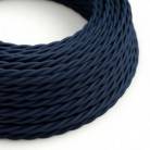 Splétaný hedvábný textilní elektrický kabel, TM20 Tmavě modrý