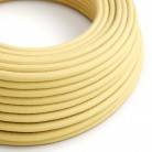 Bavlněný textilní elektrický kabel, RC10 Bledě žlutý