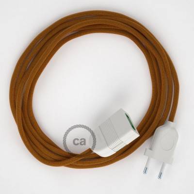 "Whisky" hedvábný RM22 2P 10A textilní prodlužovací elektrický kabel. Vyrobený v Itálii.